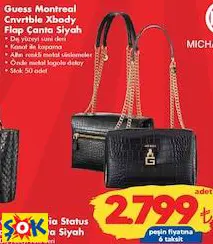 GUESS MONTREAL CNVRTBLE XBODY FLAP ÇANTA SİYAH